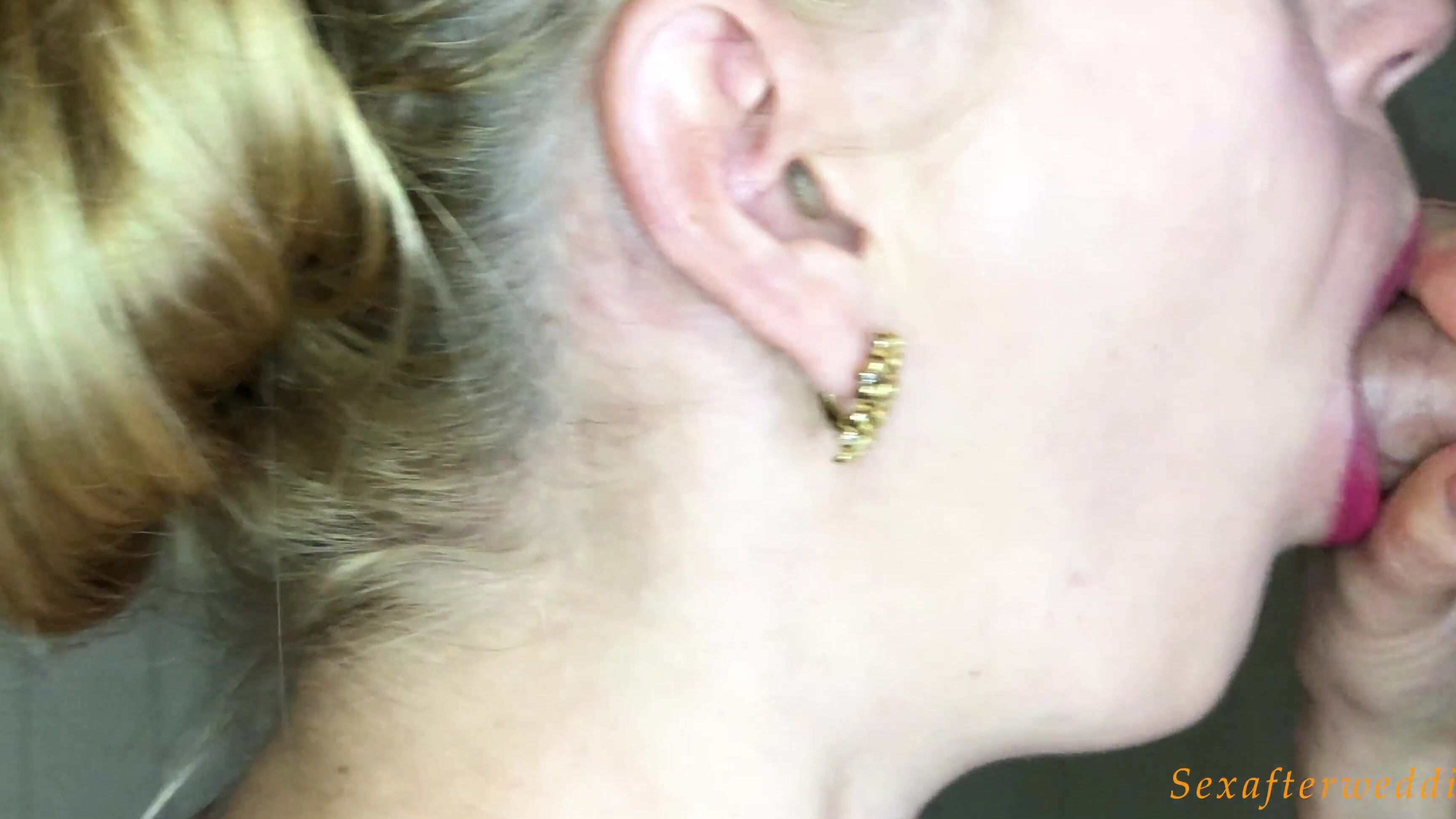 Sexafterwedding Close Up Sloppy Blowjob Cum In Mouth