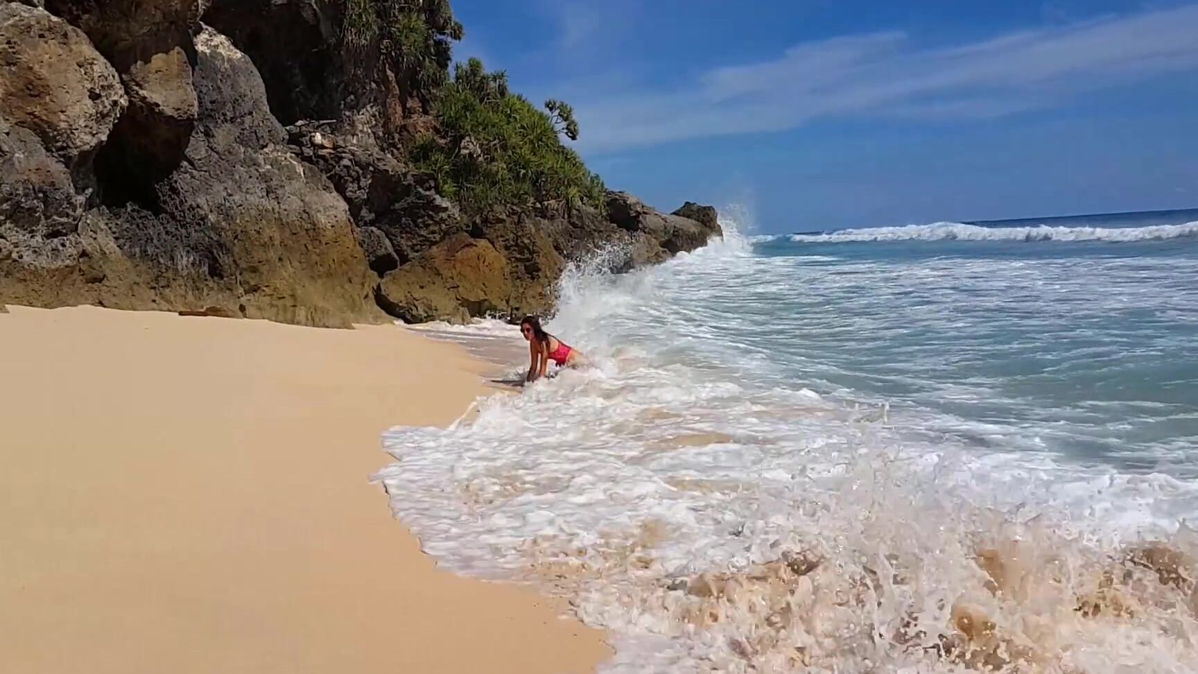 My Wife SexyDreams PISSING in Paradise  PEE from Rock of a Tropical Beach Pornhub