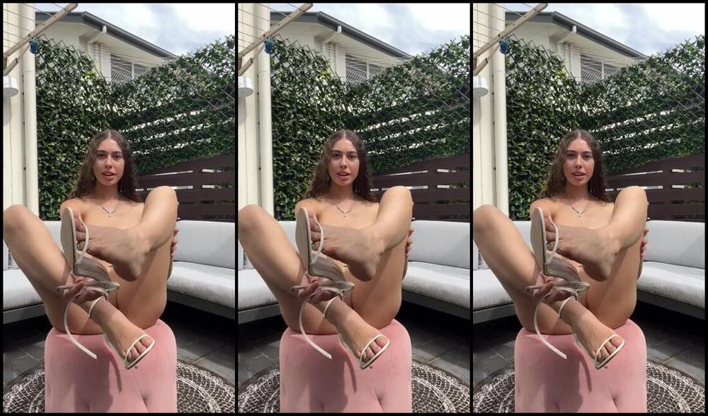 Fifi Nicknamed Fifi Lurks Onlyfans White Heels Blue Toes And My Naked Body W