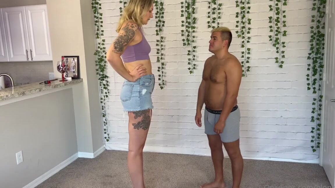 Blondifeet Foot Fetish 06 21 2023 Onlyfans Video Small Man Vs Tall Woman C