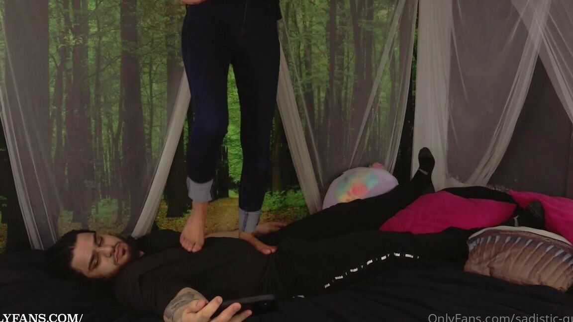 Sadistic Queen Barefoot Stomach And Balls Trampling Hd P