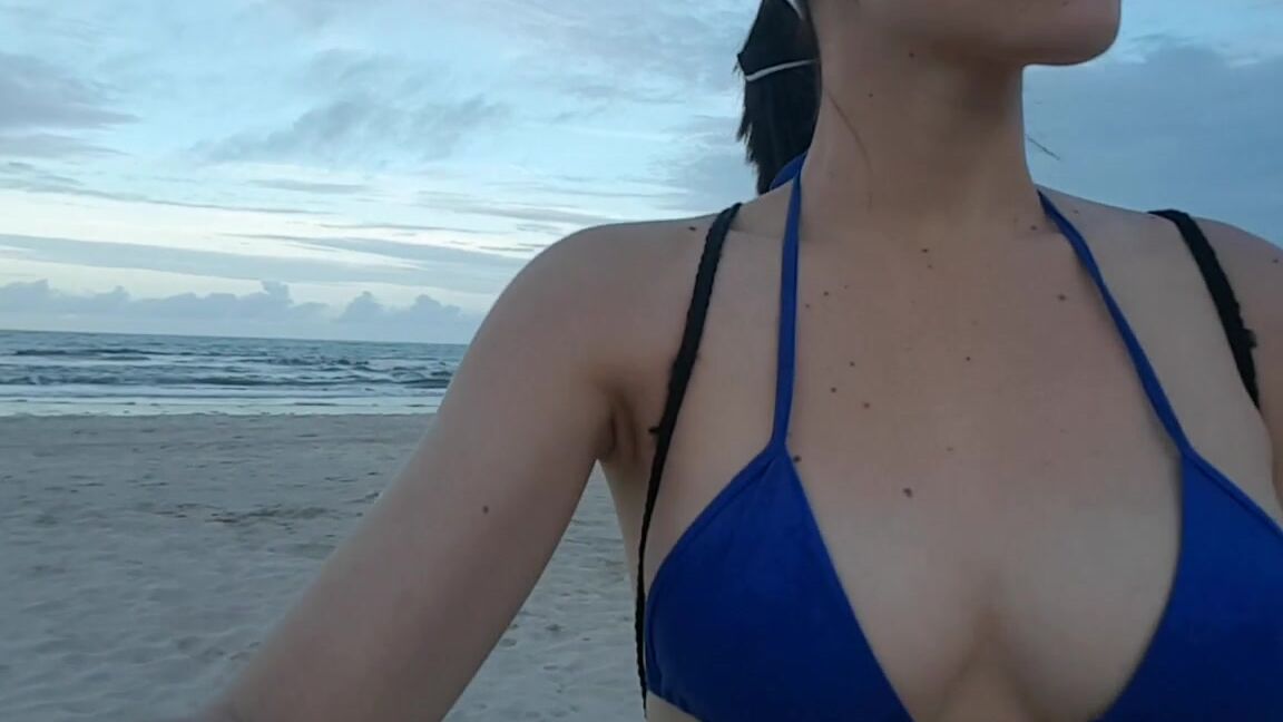 Nude Beach, Public Outdoor, Public Flashing, Public Nudity misssweetteen cum play with lovense on public beach ManyVids