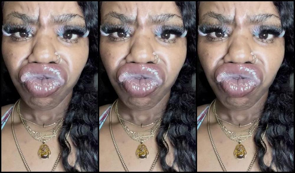 Biiggjuiccyfruit Onlyfans Huge Pucker Lip Smelling Eyes Crosssed Enjoy