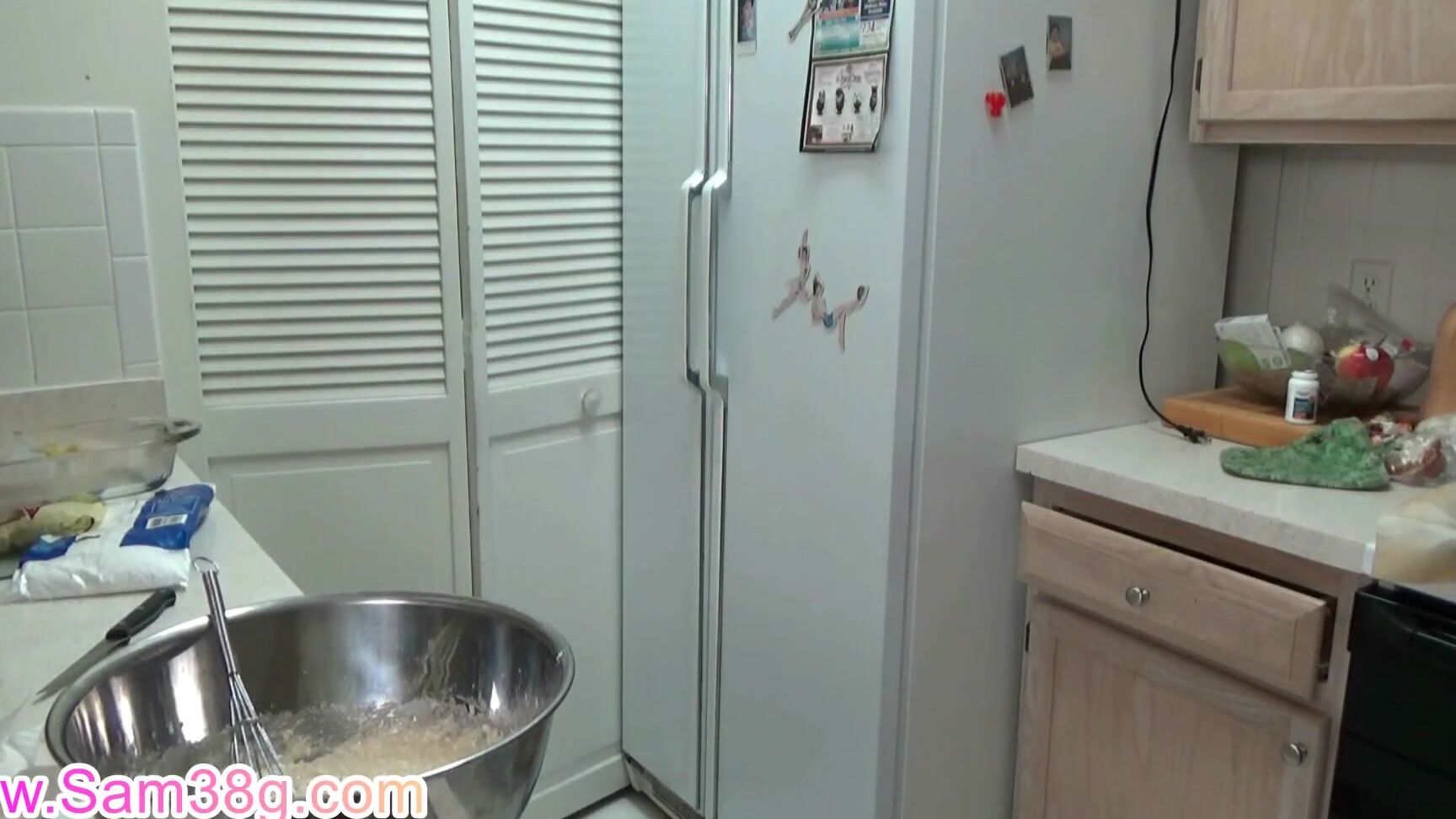 Sam G Baking A Cake Actually Baking A Cake While Just Wearing An Ap