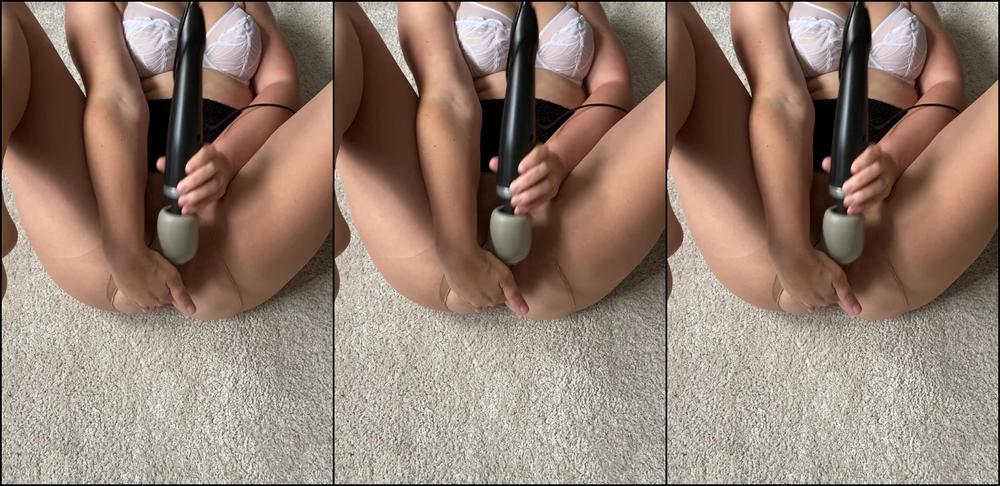 Onebadwife This Is For You Tight Pantyhose Lovers And Pussy Also Watch Me Play With My Wand And Sti