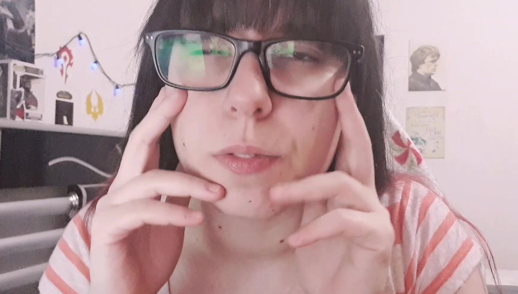 Eye Glasses, Moaning Fetish, Non-Nude, Swallowing / Drooling, Tongue Fetish arisu desu ahegao drooling and moaning ManyVids