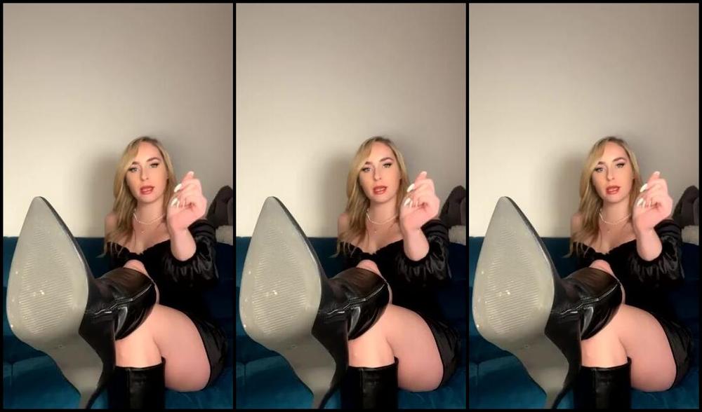 God Scarlette Nicknamed Godscarlette Findom 12 30 2023 Onlyfans Video Pov I Laugh In Your Bitch Face As I Make You Gag On The Heel Of