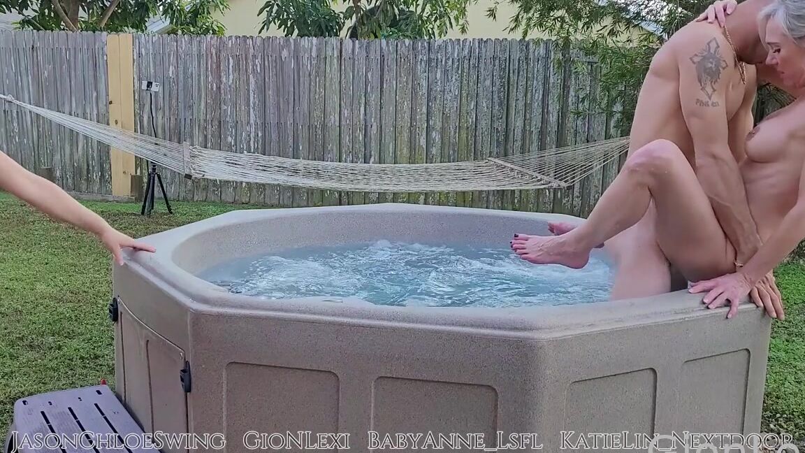 gionlexi 03 08 2023 543559127968788482 outside jacuzzi orgy still pov 4 couple outside orgy video unlock this in Fansly