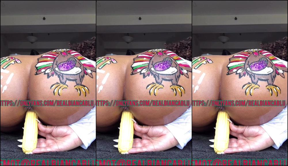 Realbiancablu Thanksgiving Body Paint Special Full Min Video Will Be Sent To Everyone