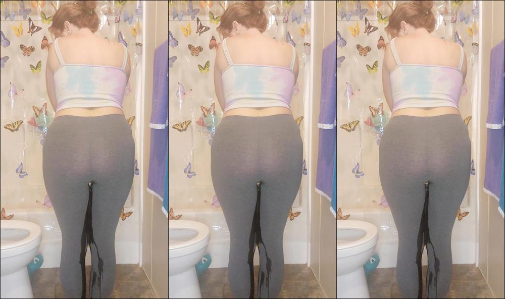 "KittyUV" desperation, jeanspantswetting, pee, toiletfetish, yogapants Bursting Bladder Soak Pants and Panties Manyvids