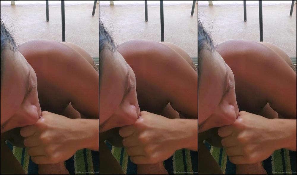 Nadiawhite Beach Blow Job Filmed Today