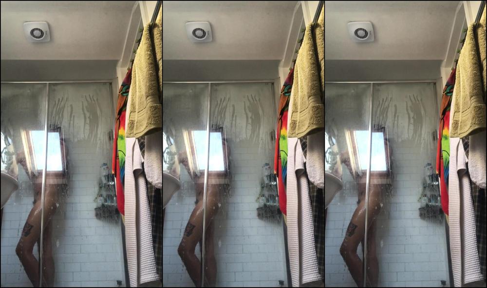 Goddessprick Showering In My Rents Bathroom While My Bro Was Isolating So I Had To Wipe My Hand And Tit