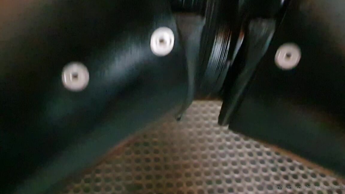 Mistresspatricia The Slave All Wrapped In Latex Is Hanging In My Spiderweb Of Chains Eagerly Awaiting Hi