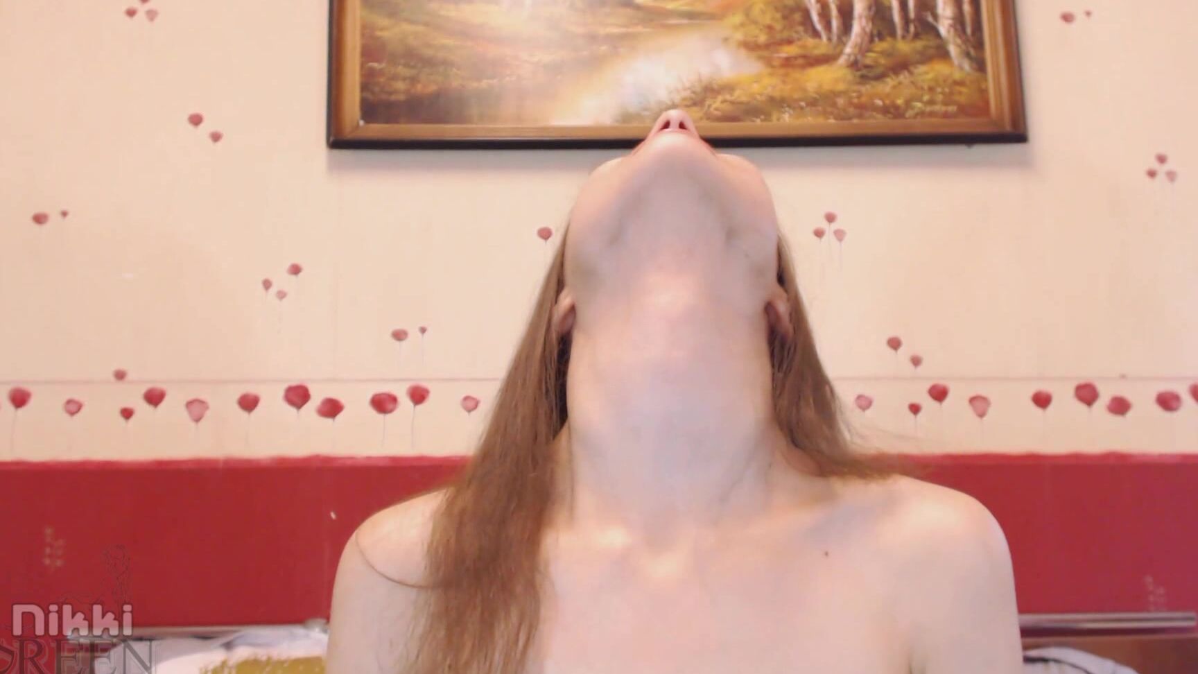 Brunette, Hair, Throat Fetish nikkigreen long neck training ManyVids