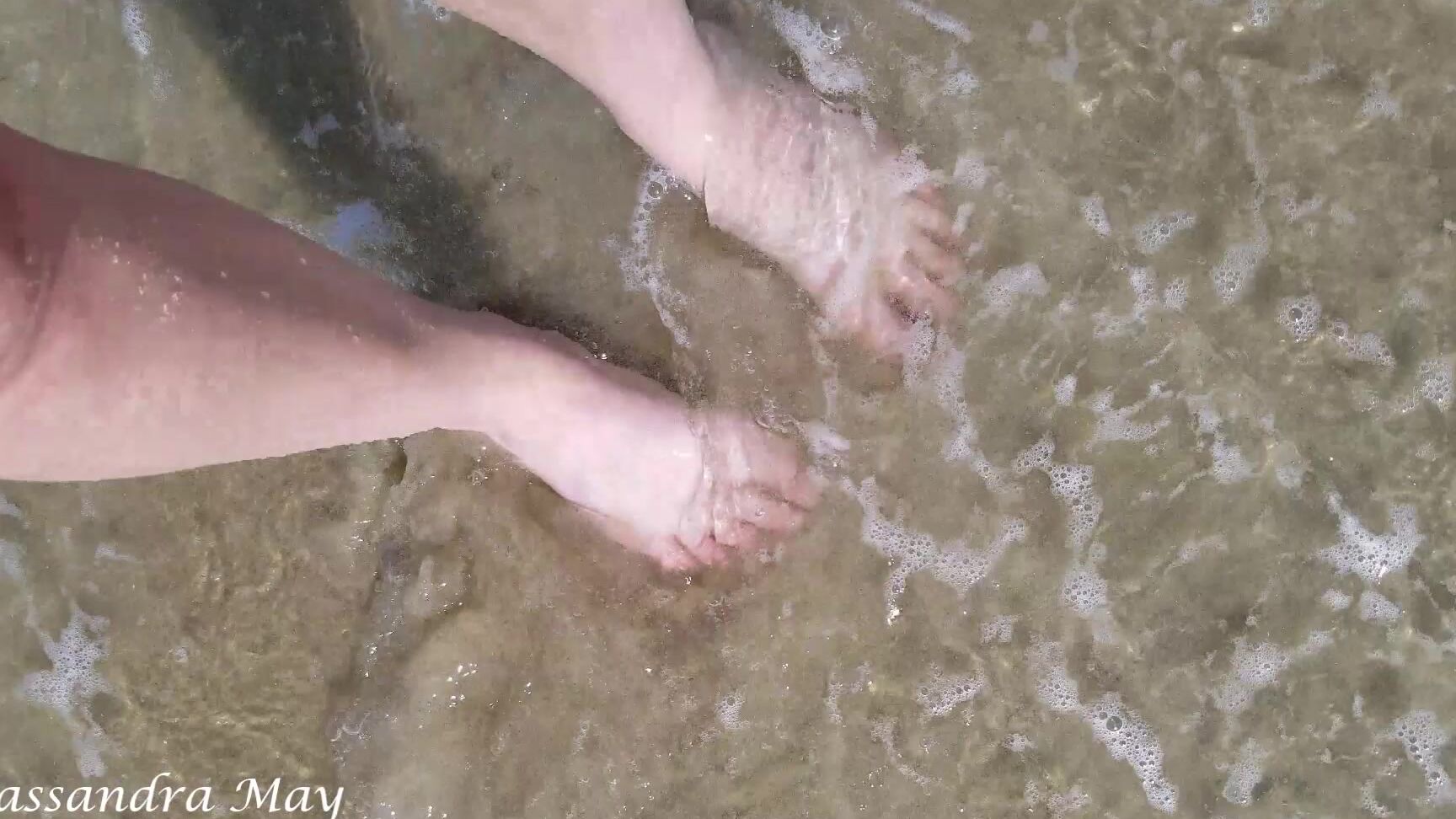 Cassandramayy Walking Through The Waves Foot Pov Mp