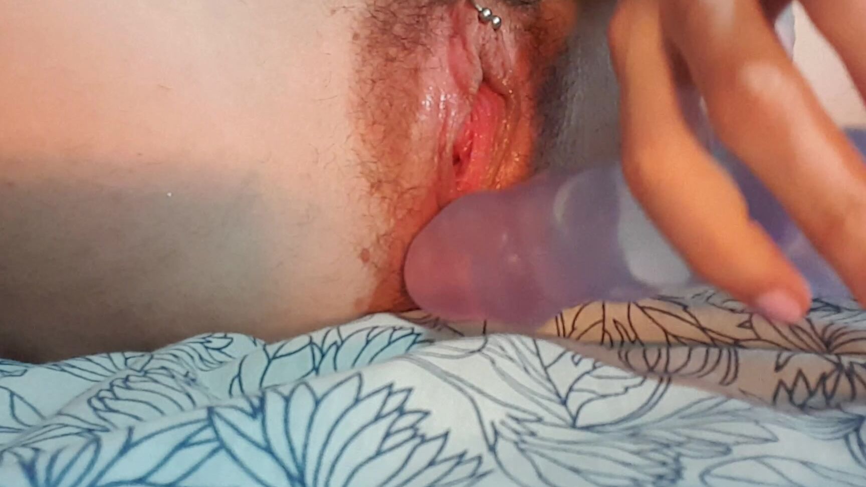 Viciusgirl Transparent Big Dildo Creamy Pussy