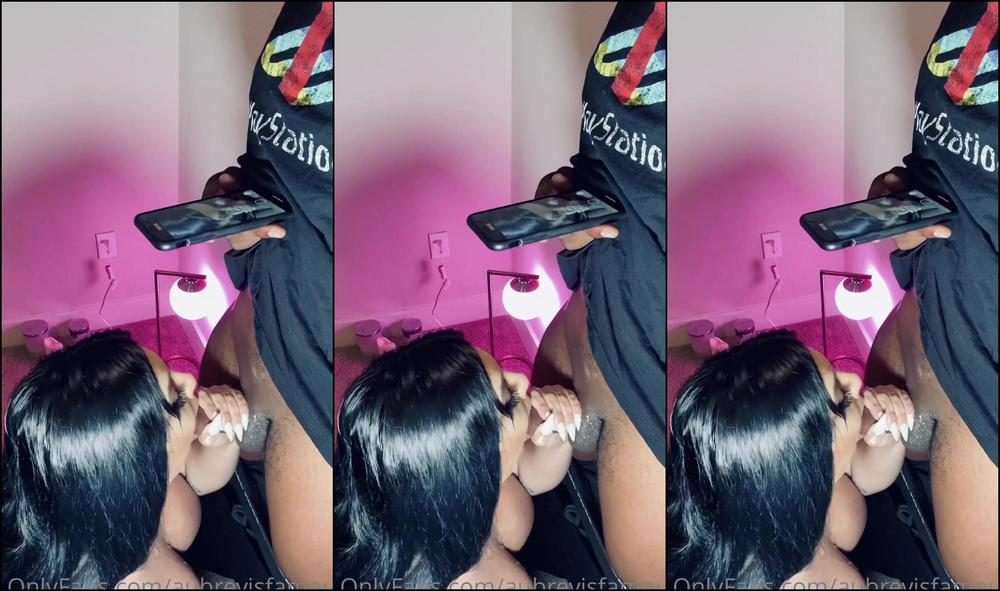 Aubreyisfamous Unedited Min Video Of Me Giving Head To The Prettiest Big Dick In Atl I Love This Vide