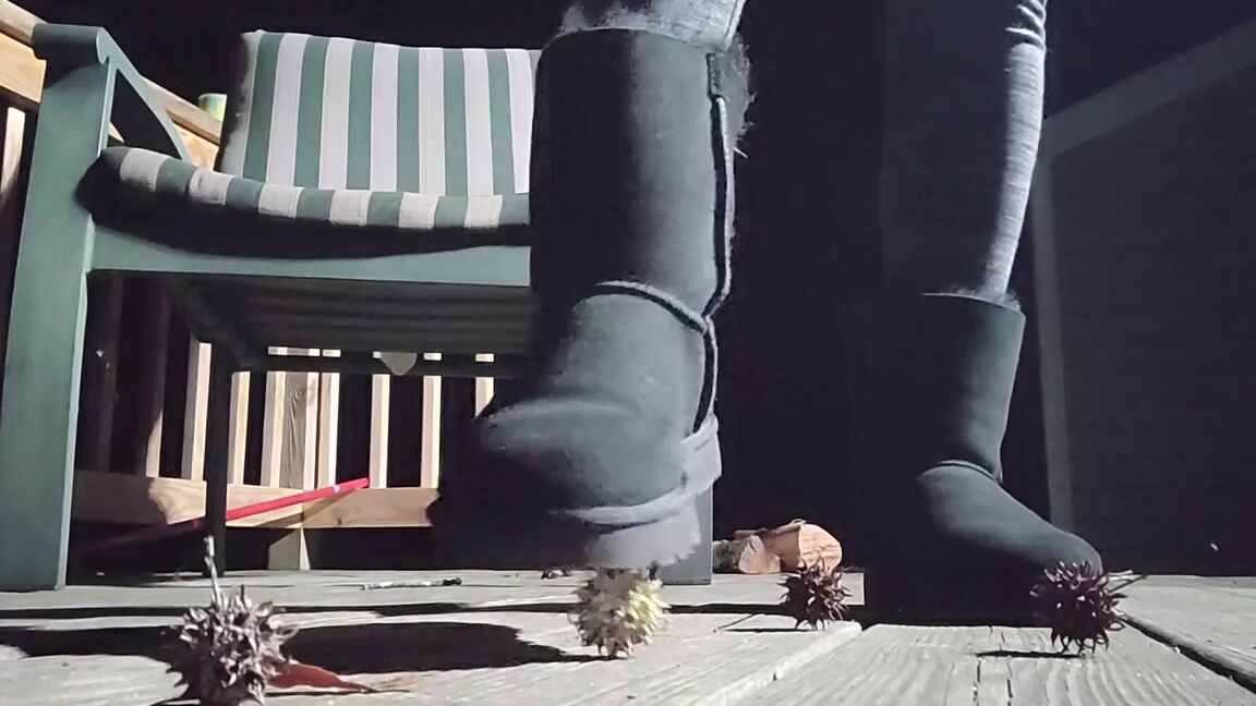 Mythicmaggie Onlyfans Impromptu Crushing Gumballs On My Back Deck I Was Outside When I Accidentally Stepped On Onep