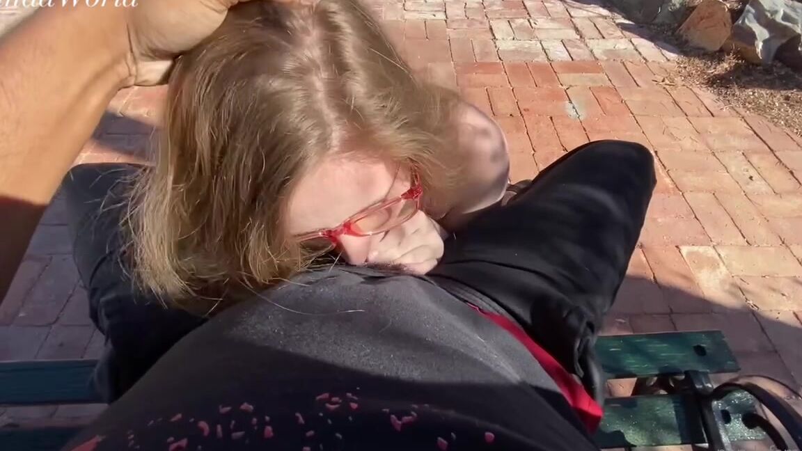 Scarlettepanda Pink Glasses Bj Facial Outdoors Out At The Cabin I Gave Lord Panda A