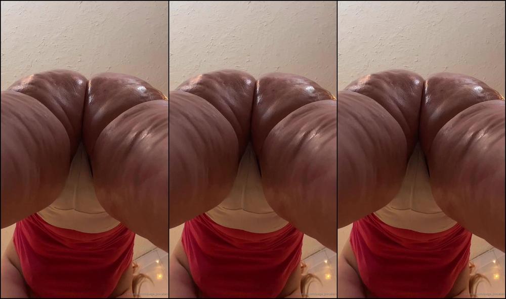 Paige Porcelain Custom Request Up Angle Oiled Ass Worship Fetish Rubbing And Shaking Booty Flexing Cle