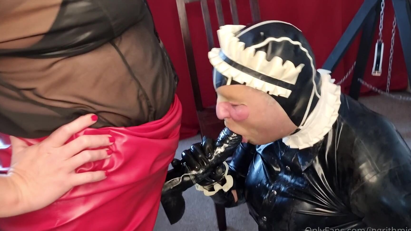 Ingrithmistress Latex Emily Tajes Charlie For The St Time In Onlyfans XXX