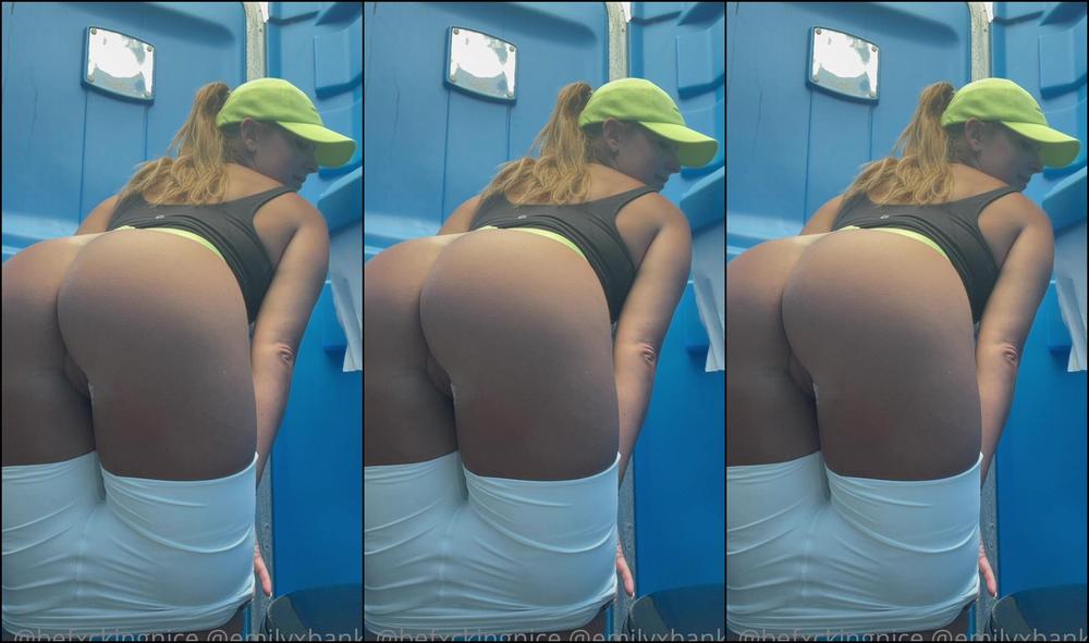 Emilyxbanks 2023 01 24 Just Found This Video I Made Last Summer In A Hot Ass Porter John In Like 90 Degree W