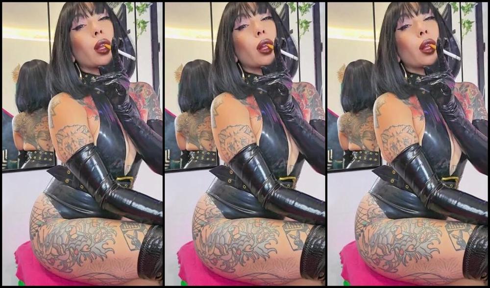 Queen Kinkerbell Nicknamed Kinkerbell23 Onlyfans Such A Good Feeling Smoking Whilst Shining My Gorgeous Latex This Is 100 My Favourite Piece 7