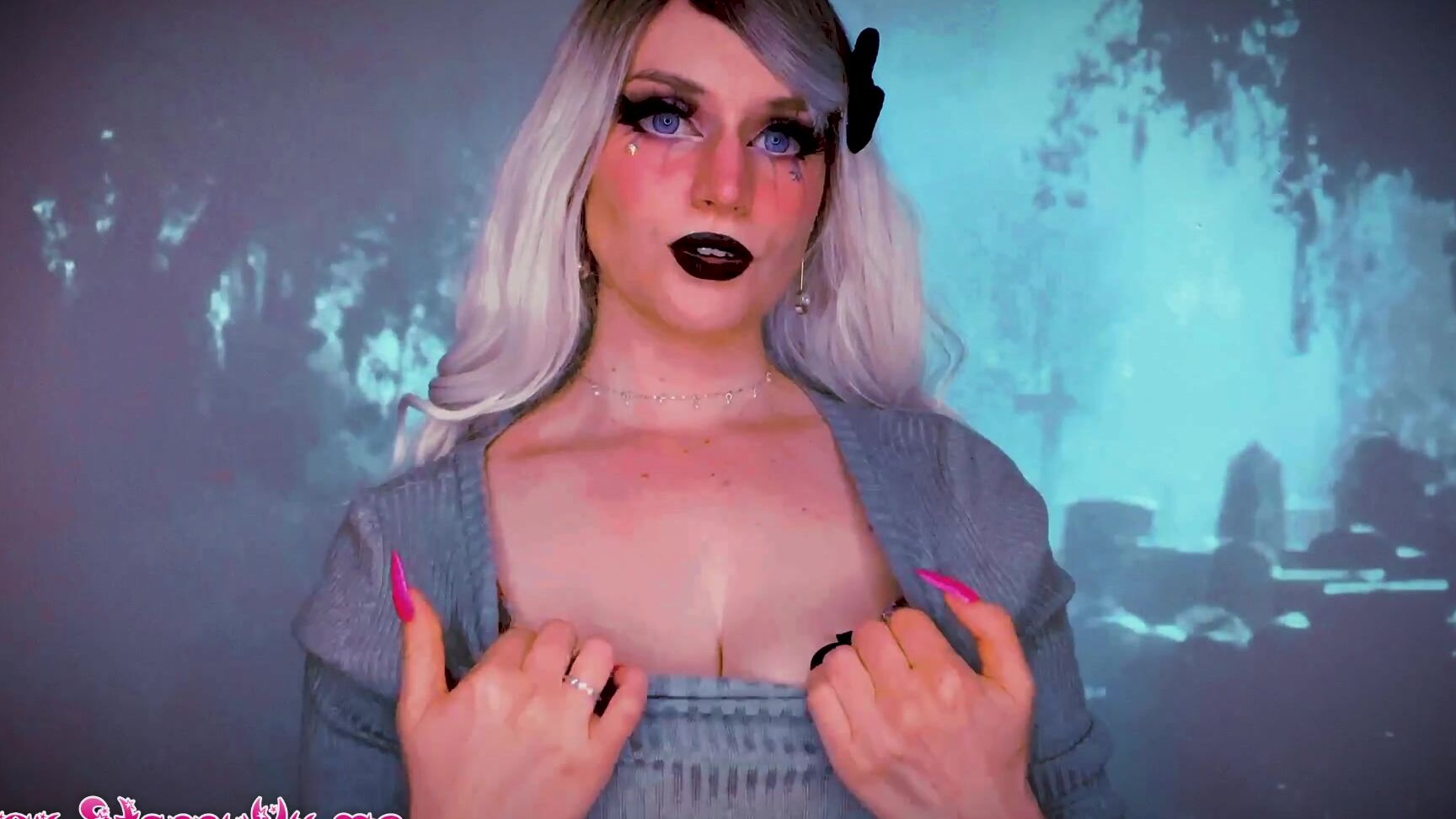 "Starry Yume" alternative girl, boob bouncing, bouncing boobs, love addiction, role play, sfw Ghost Girl Boob Bouncing manyvids