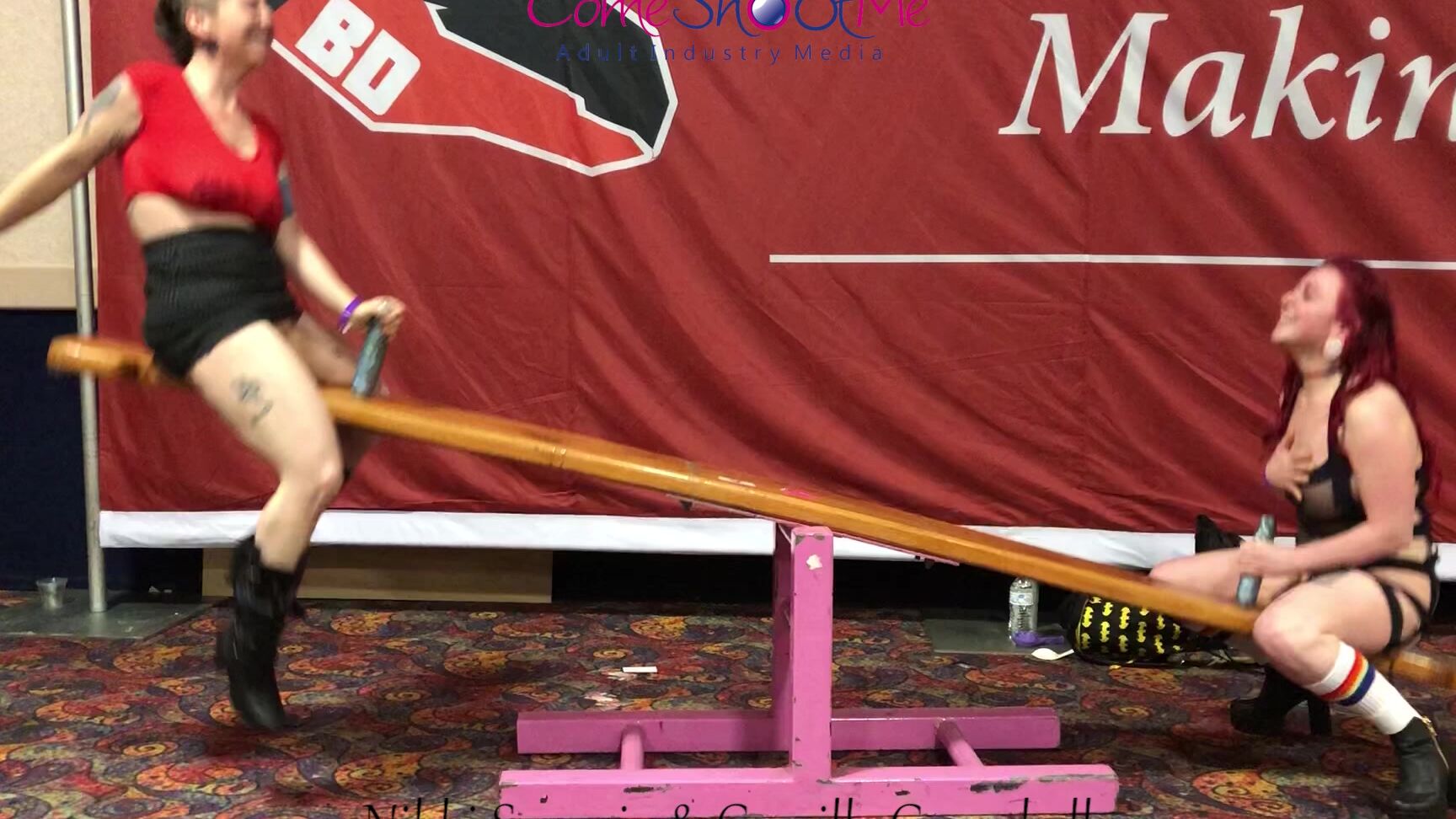 Camille Campbell Girls Riding The See Saw At Exxxotica