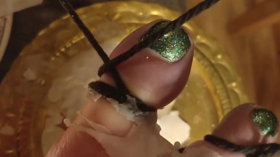 Frejas Submissive Feet Nicknamed Frejassubmissivefeet Onlyfans Toes Tied Up And Separated And The Hot Wax Running Down In Between Them And With2