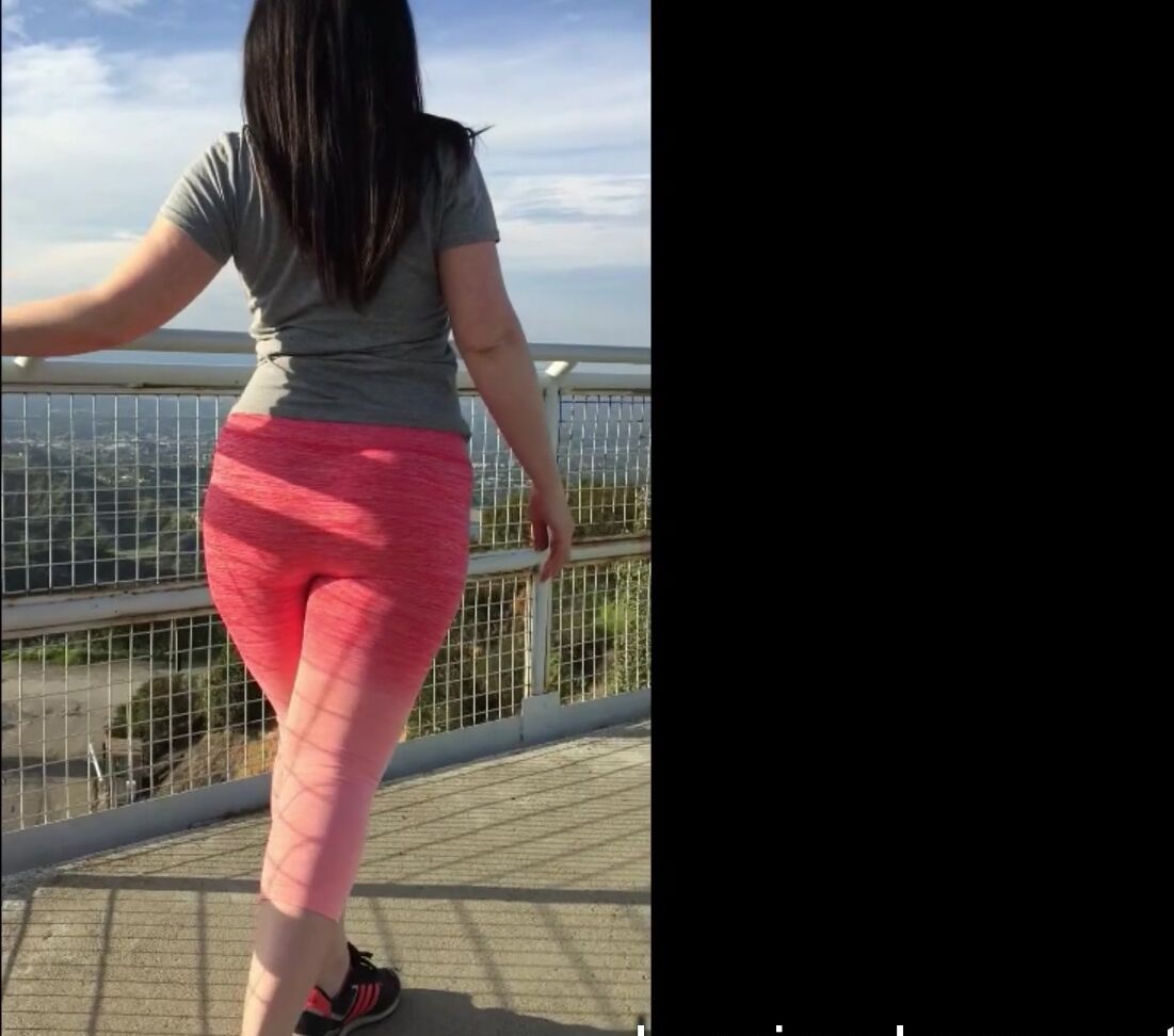 Luscious Lopez Exercise Pants Outside