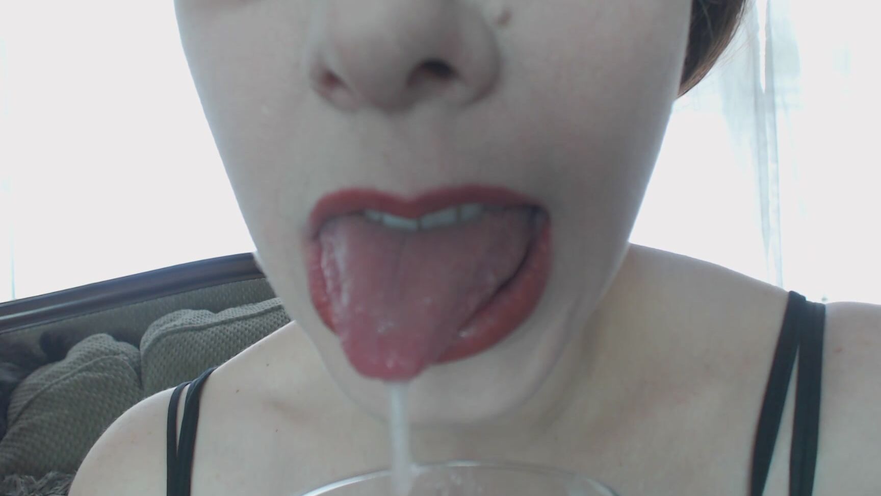 Canadiansammy Sammy Spits Up Close And Into A Glass