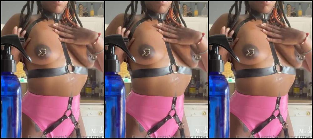 Madamcarmen Nicknamed Madamcarmen2 Femdom 10 12 2021 Onlyfans Video Moments Before My Scene With My Bottom Bitch We Both Decided To Wear Our Pink Latex