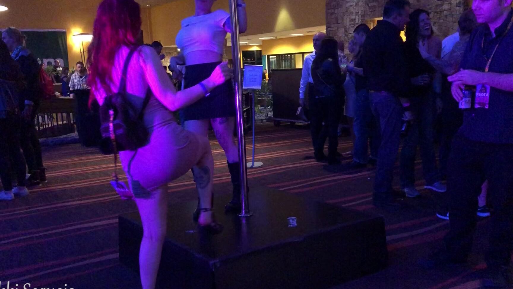 Camille Campbell Watching Nikki Public Pole Dance P