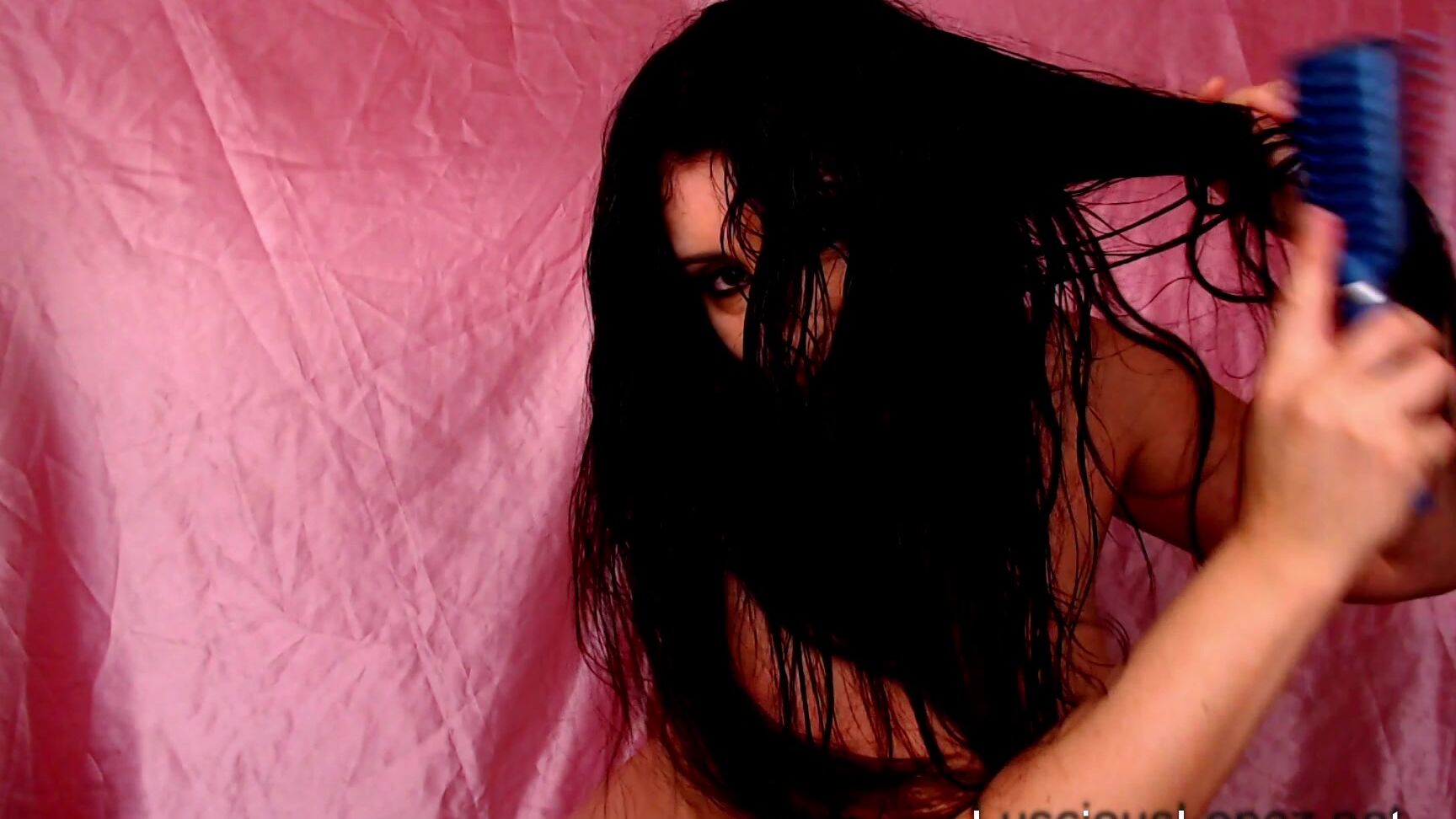 Luscious Lopez Hairbrush After Towel