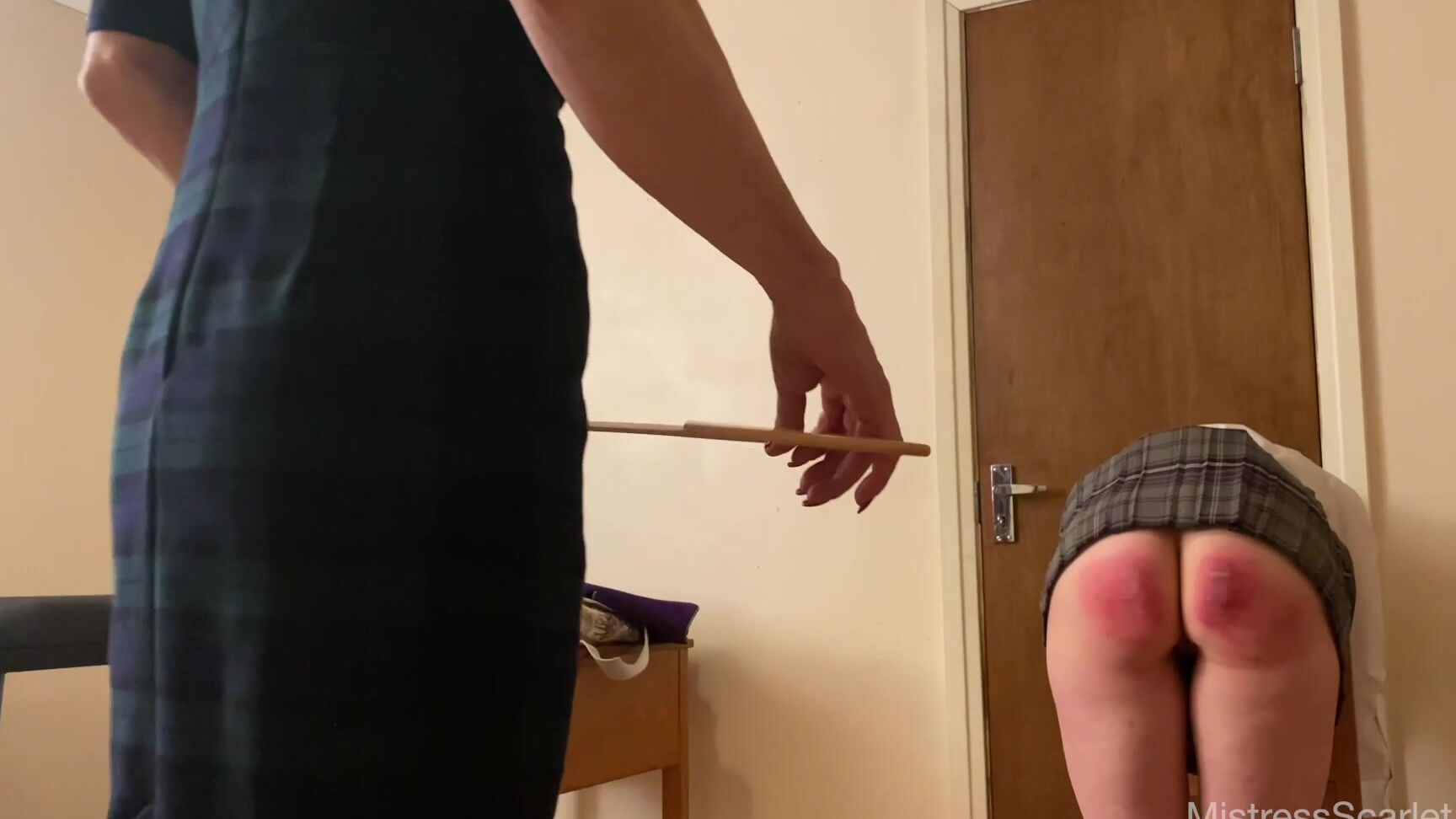 Miss Scarlet Alisha and the Maths Test The Caning Clips4Sale