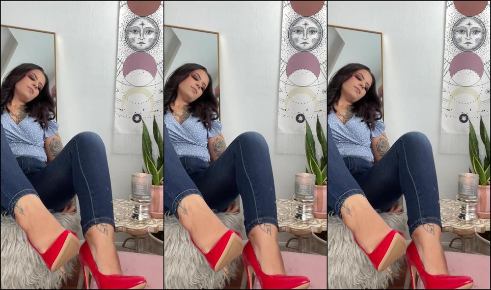 Sweetfeetsy Min Red Stiletto Heel Humiliation With Dangling
