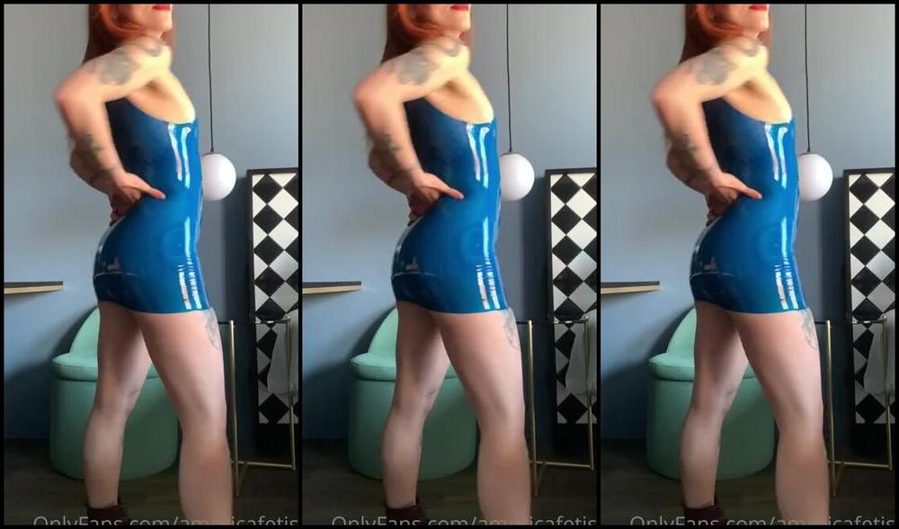 Fetish Domina Nicknamed Americafetish Onlyfans Creo Que Este Vestido De Latex Azul Es Hipntico Qu Crees
