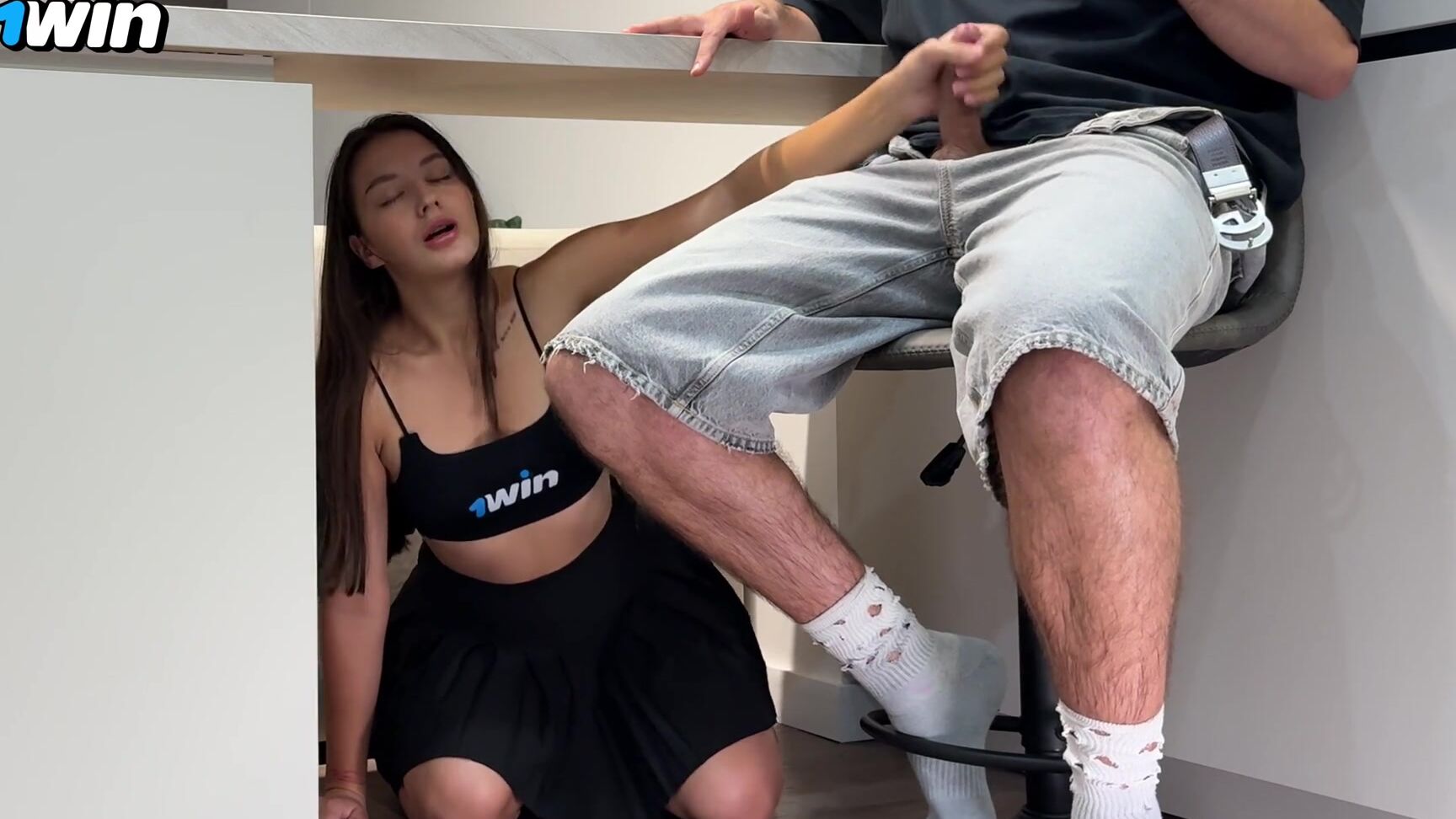 "Sugary Kitty" Step Sis, Caught Jerking Off, Jerk Off, Teen, Masturbate, Schoolgirl, Handjob Cumshot, Amateur, Stepbrother, Prank Gone Wrong, Cum, Babe, Petite, Brunette, Big Dick, Handjob, Suggest Sugary Kitty I Hid Under the Table And Wanted to Sca