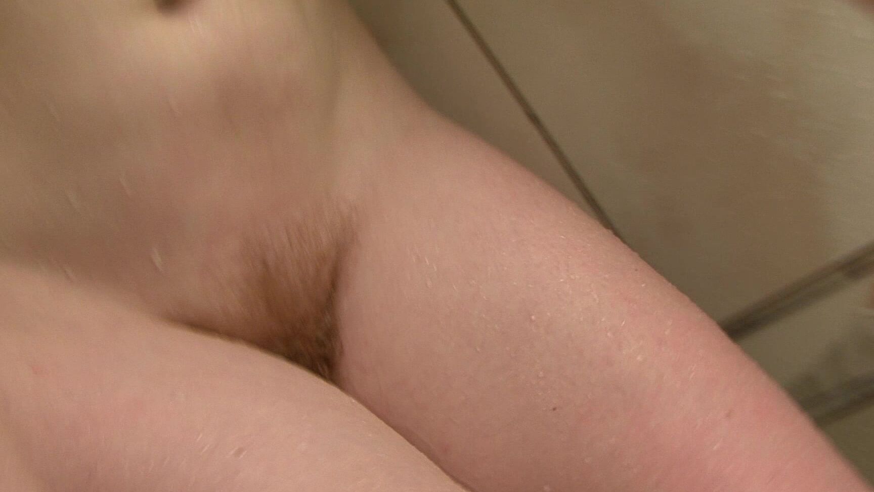 Adultcandystore Washing My Red Hairy Pussy In Shower