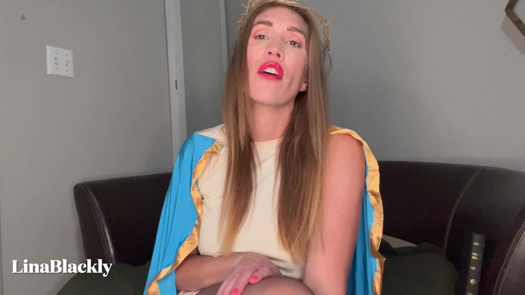 "LinaBlackly" dildofucking, mommyroleplay, pantyhose, religious, taboo Virgin Marys Dirty Secret manyvids