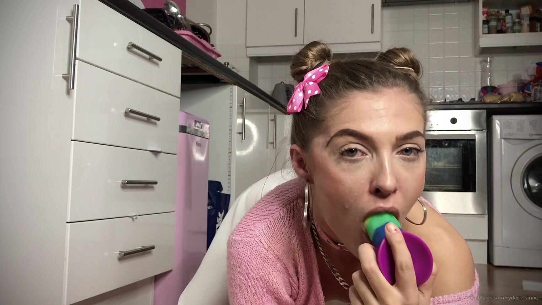 Rhiannonryder Sucking My Paci And Riding Dildo Till I Beg For A Creampie