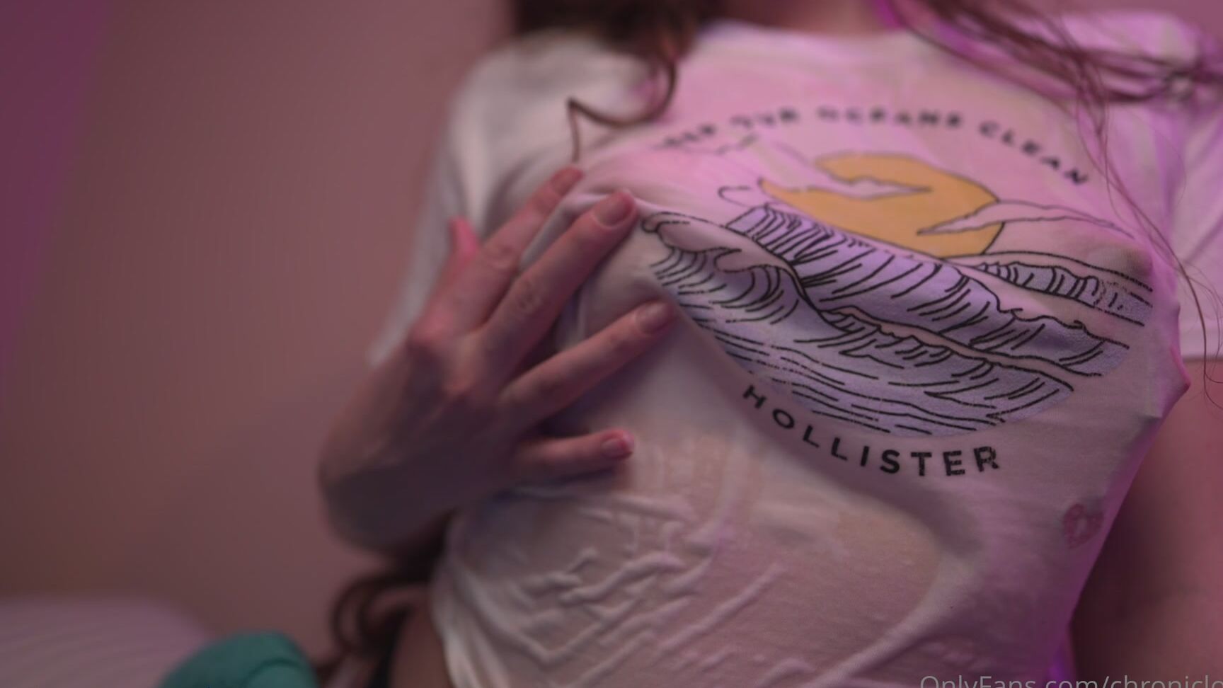 Chroniclove69 2463551109 05 22 2022 Playing With My Cute Tits For My Friands Lt3 Wet T Shirt Clamps Spit Amp