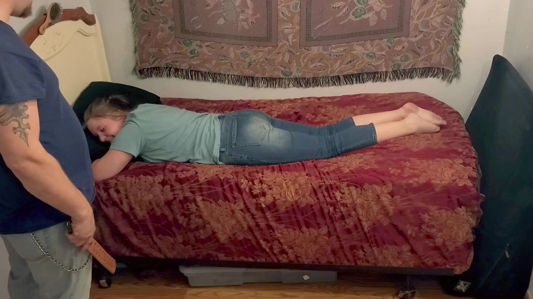 Liz, Spanking M F, Full HD, Mischief Managed MIM Liz Bedtime Strap Clips4Sale