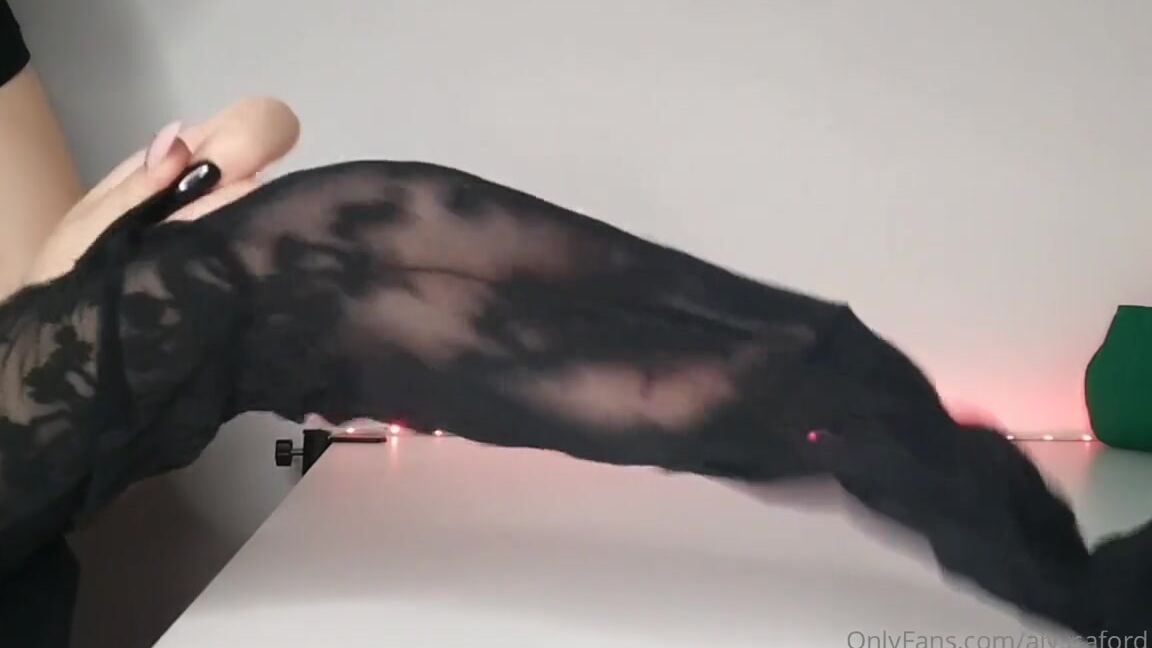 Alyssa Ford Nicknamed Alyssaford Chill Onlyfans Trying On A Pretty Pair Of Wolford Pantyhose Today Do We Like Themight Xdl