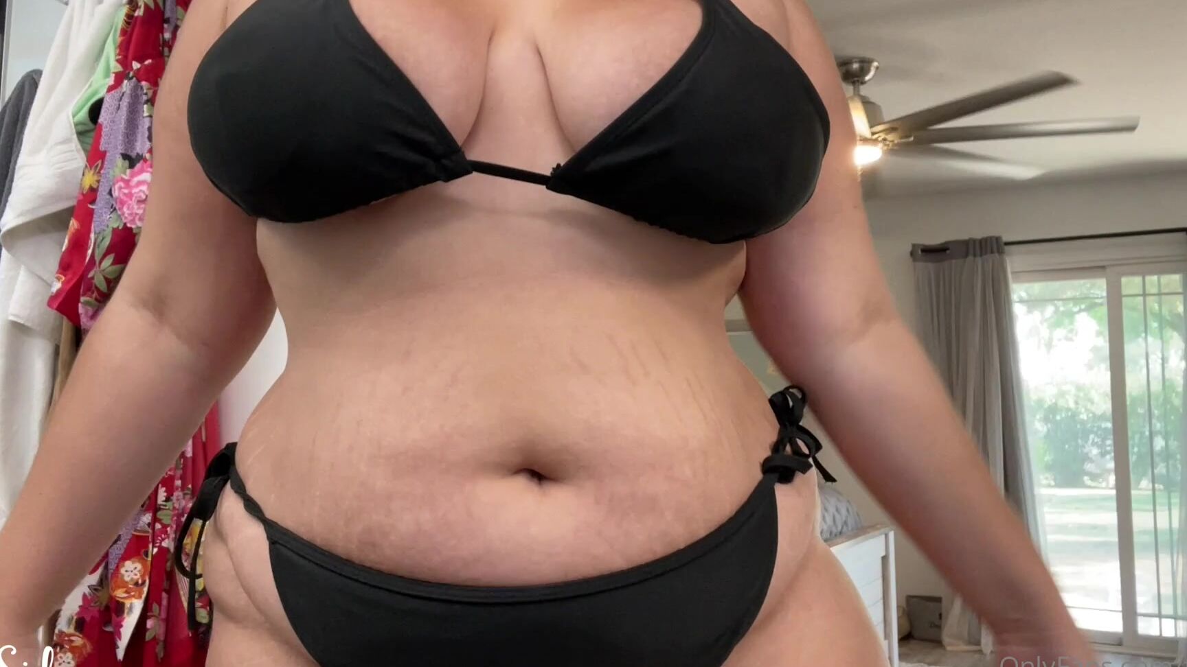 Fitsid Full Video Bbw Tries On New Black Bikinis Gets Naked I Love Getting Fully Naked For You