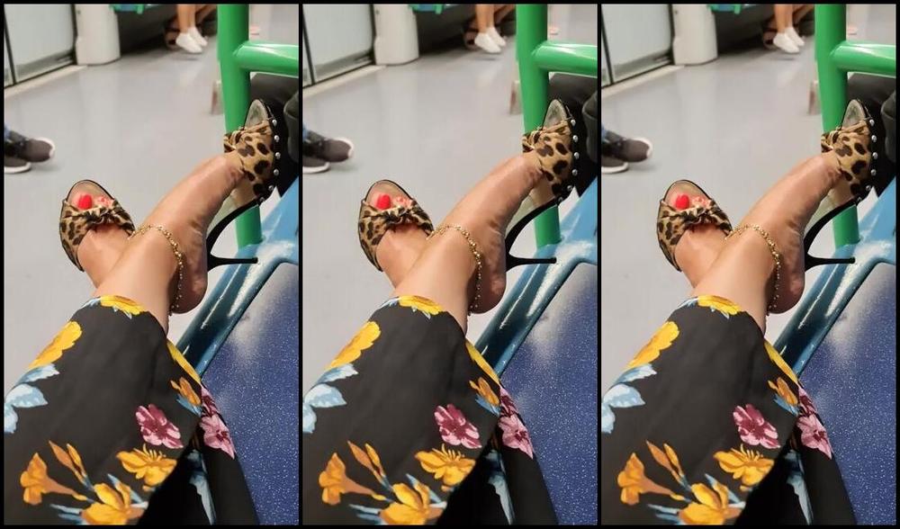 Feetbysherri Onlyfans Dangling On The Metro In Madrid The White Painted Toes Opposite Me Were Nice