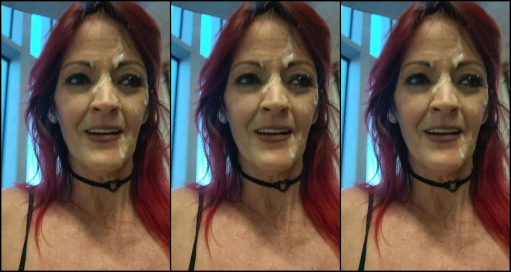 Cumshots,Facials,Mature,Public Blowjob,Public Nudity vmvideo gilf gets public facial convertible ride ManyVids