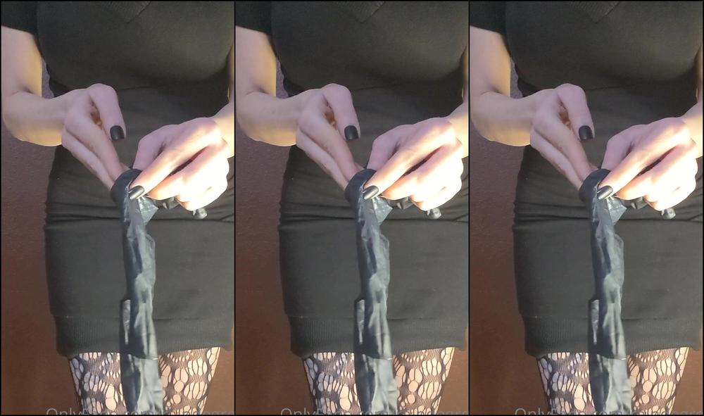 Raindegrey 2000407125 01 03 2021 Custom Request Slowly Putting On Tight Black Gloves