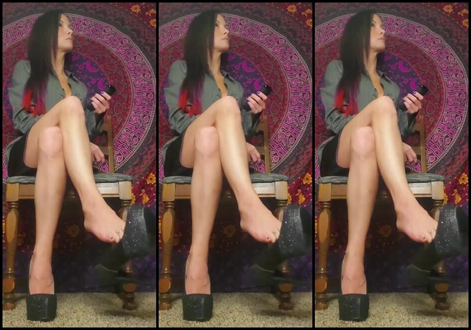 Mssjada Nicknamed Mssjada Onlyfans Watching Tv In My Secretary Outfit And I Notice You Staring At My Feet So I Dangle My Heels And Tea